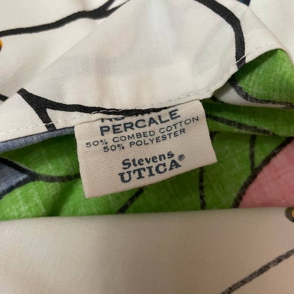 Vintage Stevens Utica Pillowcases 70s Flower Power Set Of 2 - Picture 5 of 6